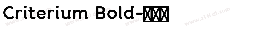 Criterium Bold字体转换